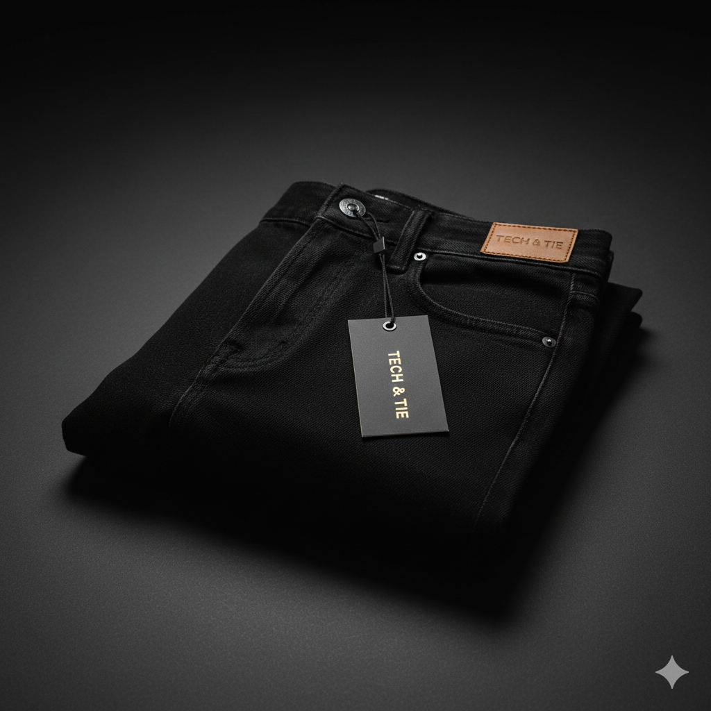 Tech & Tie — Black Aura Denim